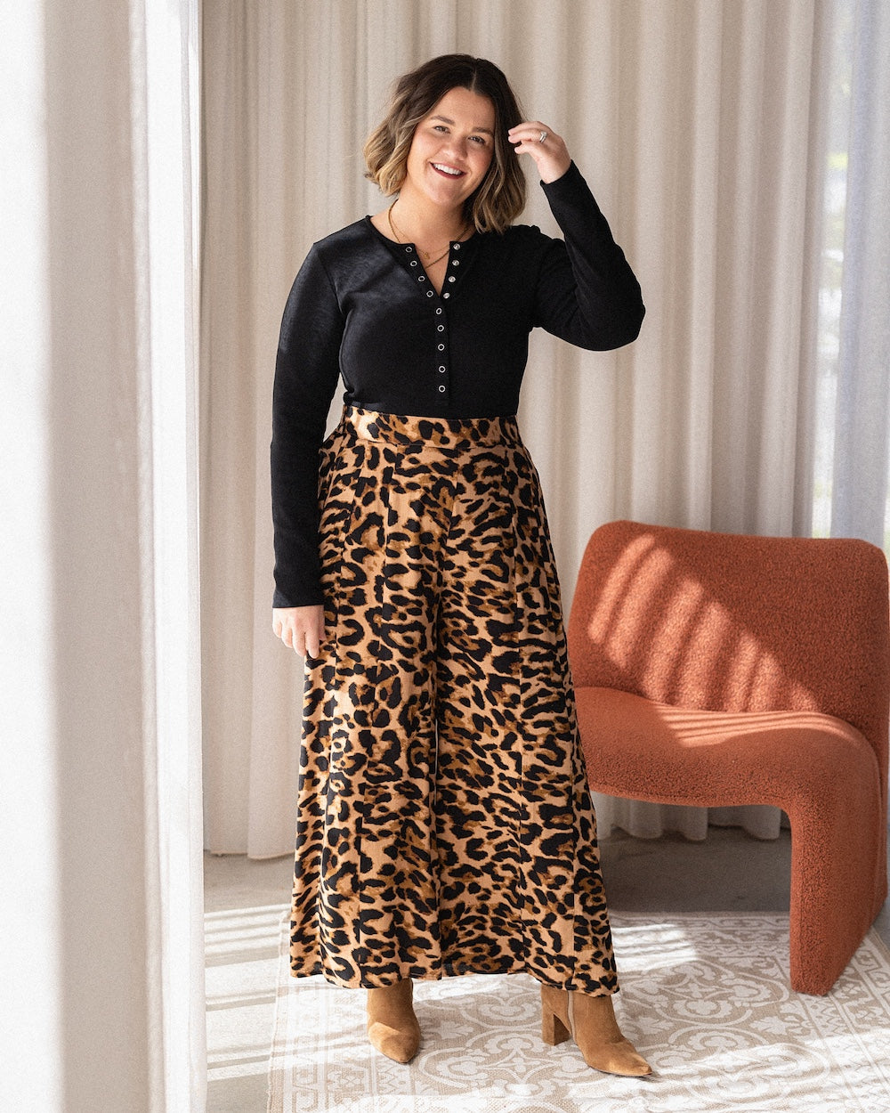 Palazzo Pants - Leopard