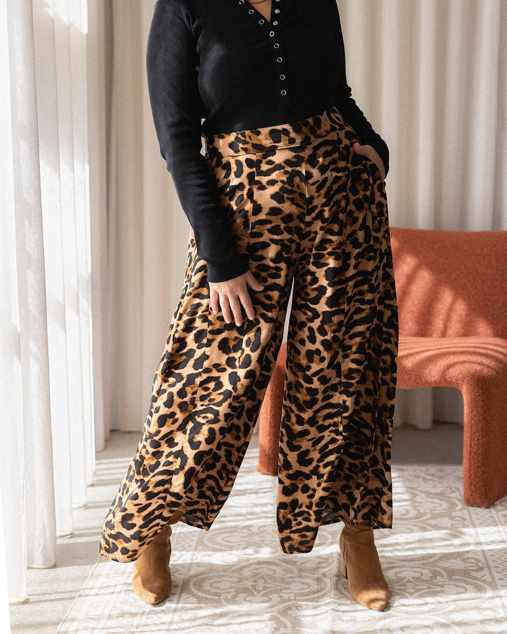 Palazzo Pants - Leopard