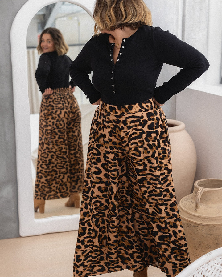 Palazzo Pants - Leopard