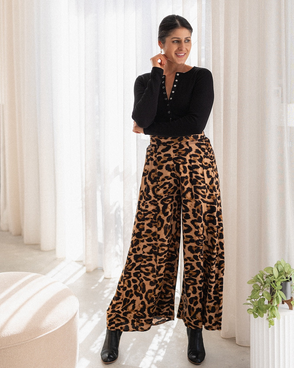 Palazzo Pants - Leopard