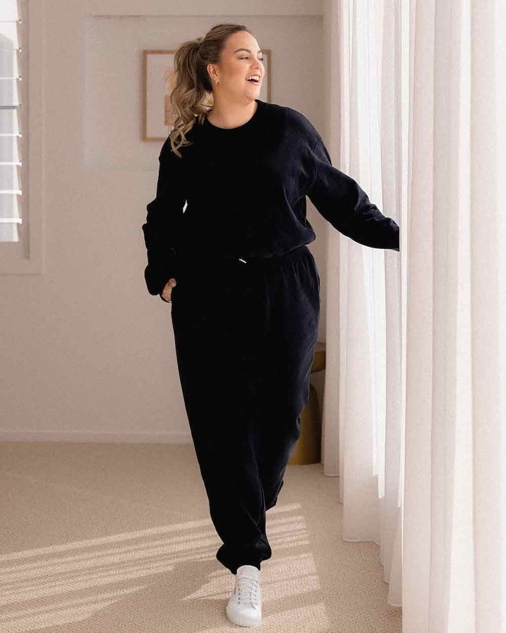 Slouchy Trackies - Black