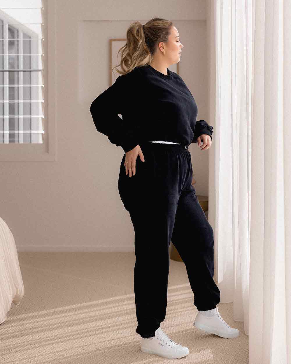 Slouchy Trackies - Black