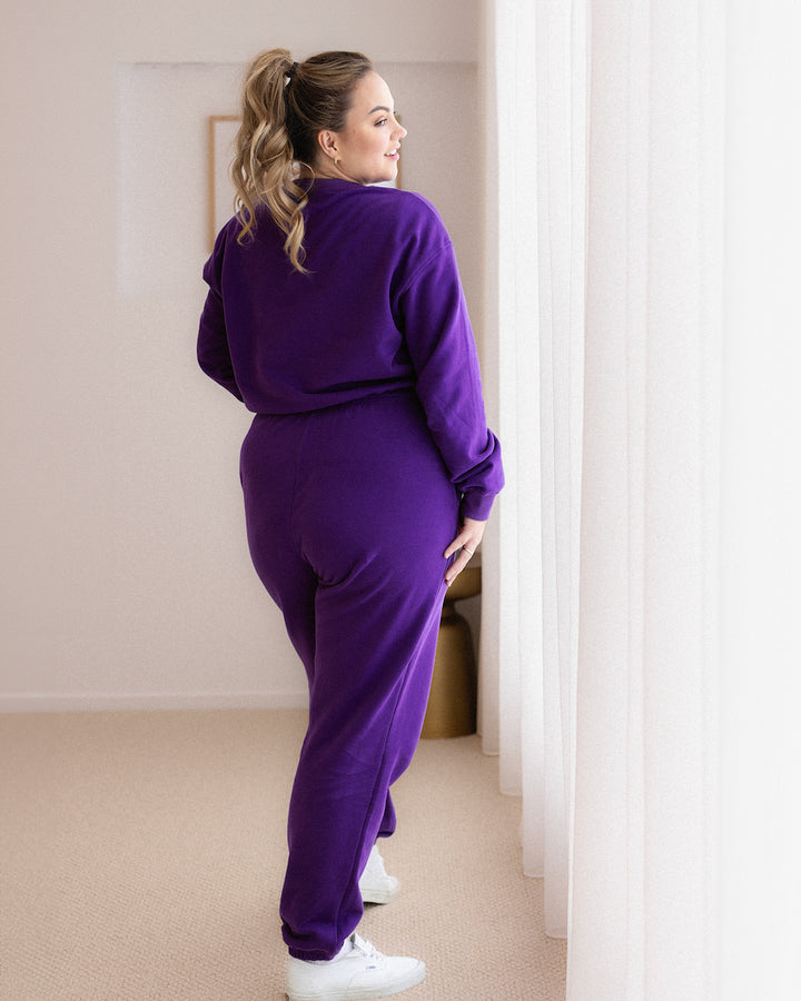 Slouchy Trackies - Purple