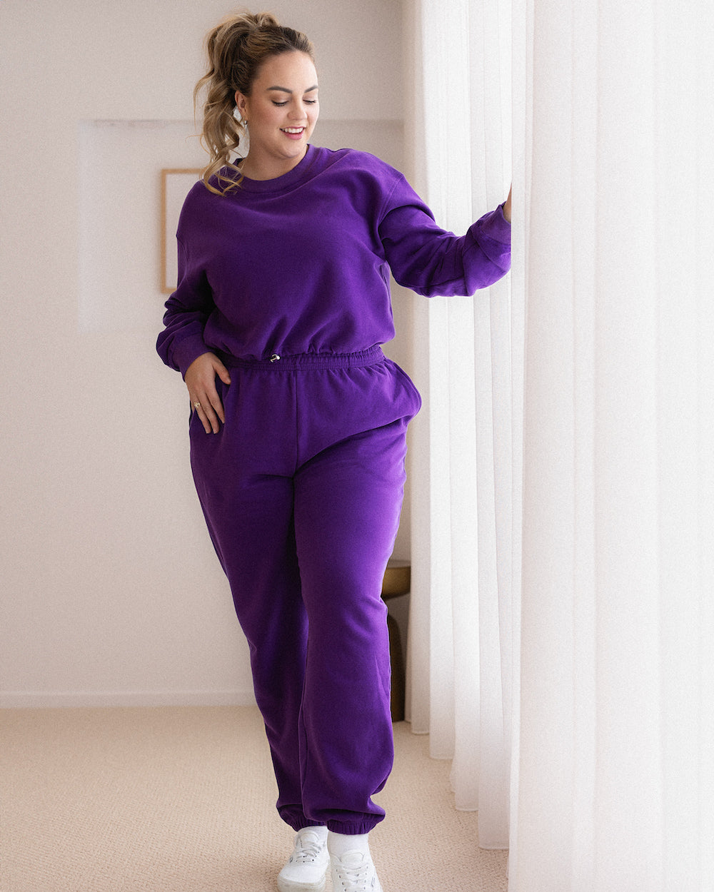 Slouchy Trackies - Purple