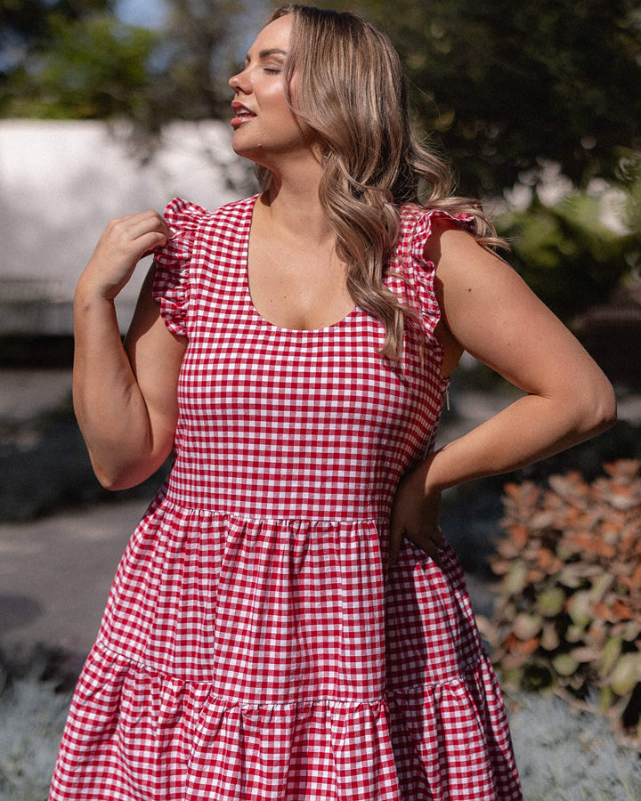 Lucy Dress - Red Gingham FINAL SALE