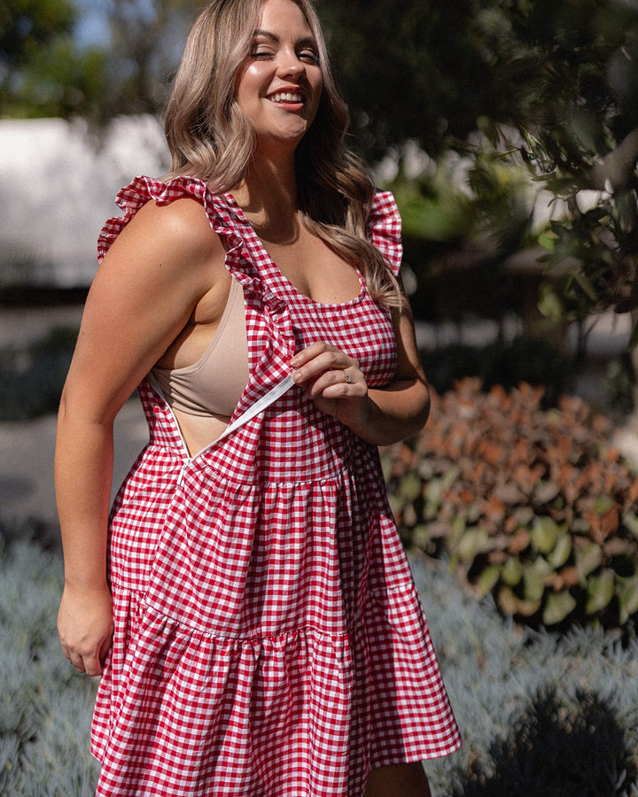 Lucy Dress - Red Gingham FINAL SALE