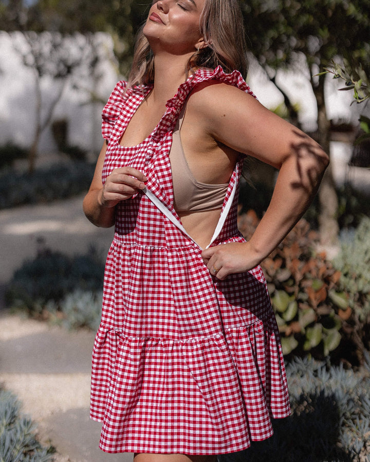 Lucy Dress - Red Gingham FINAL SALE