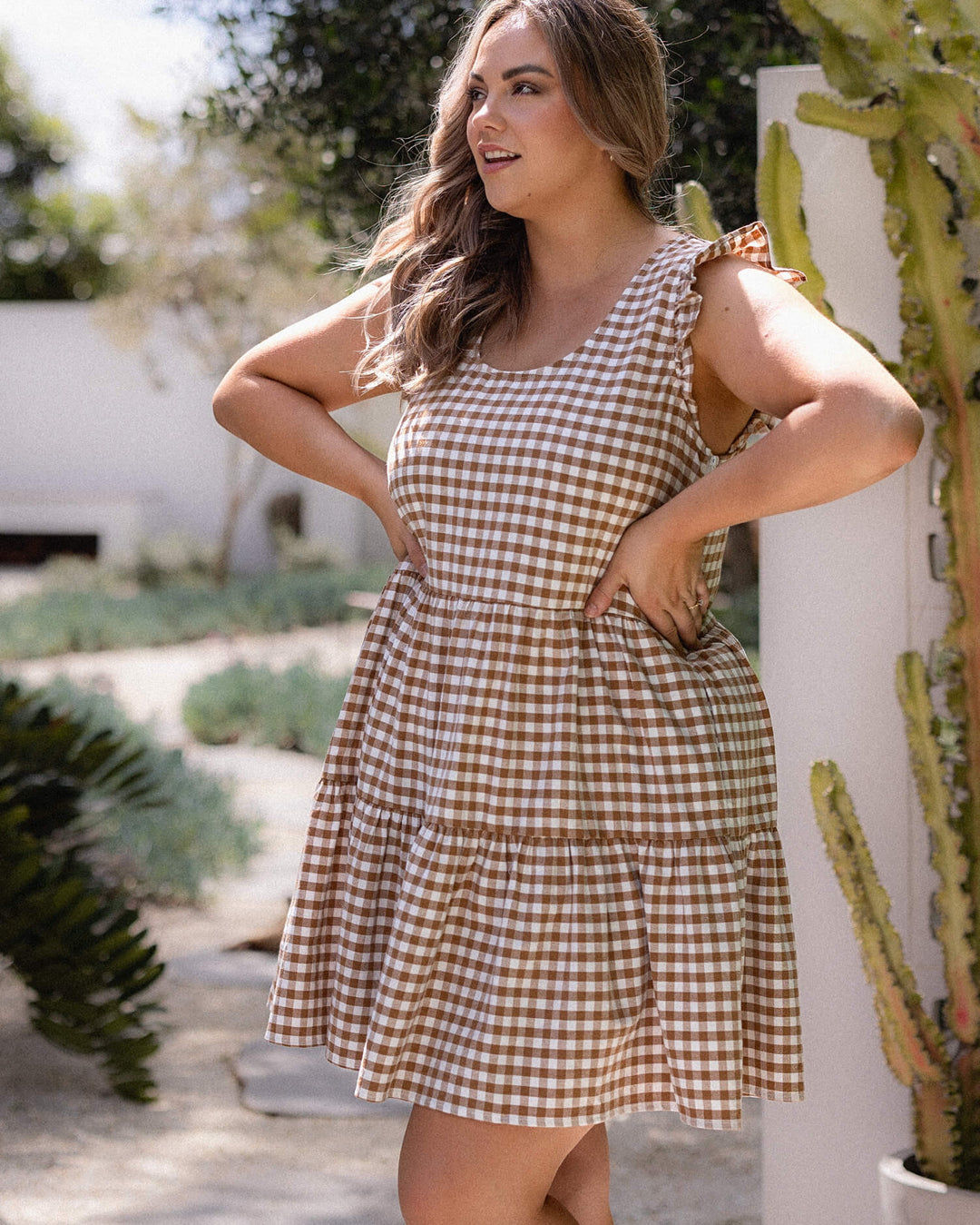 Lucy Dress - Birch Gingham