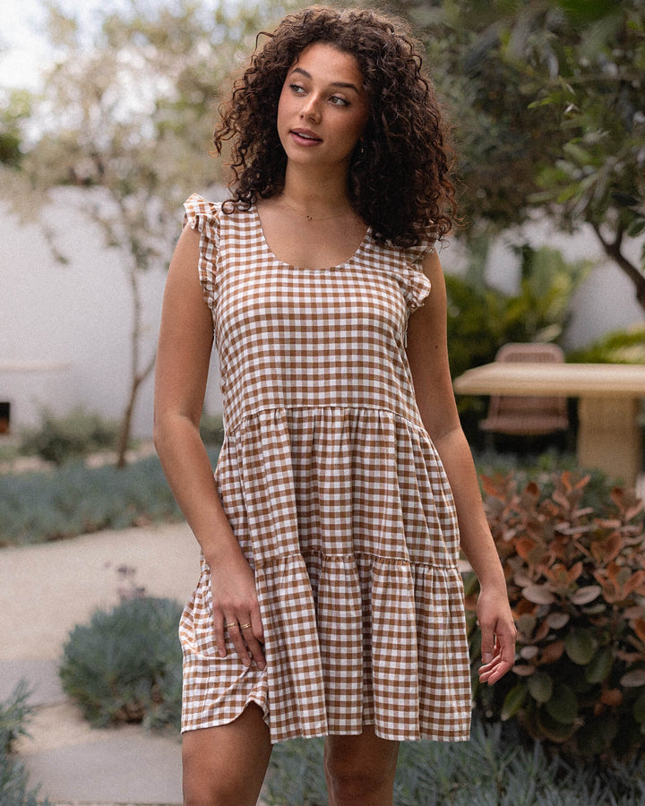 Lucy Dress - Birch Gingham