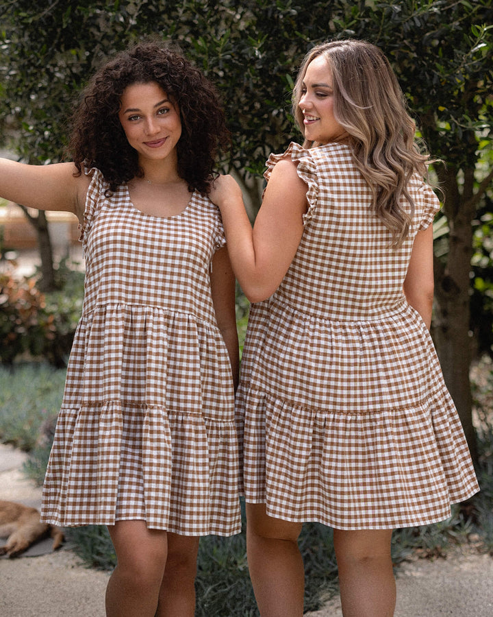 Lucy Dress - Birch Gingham