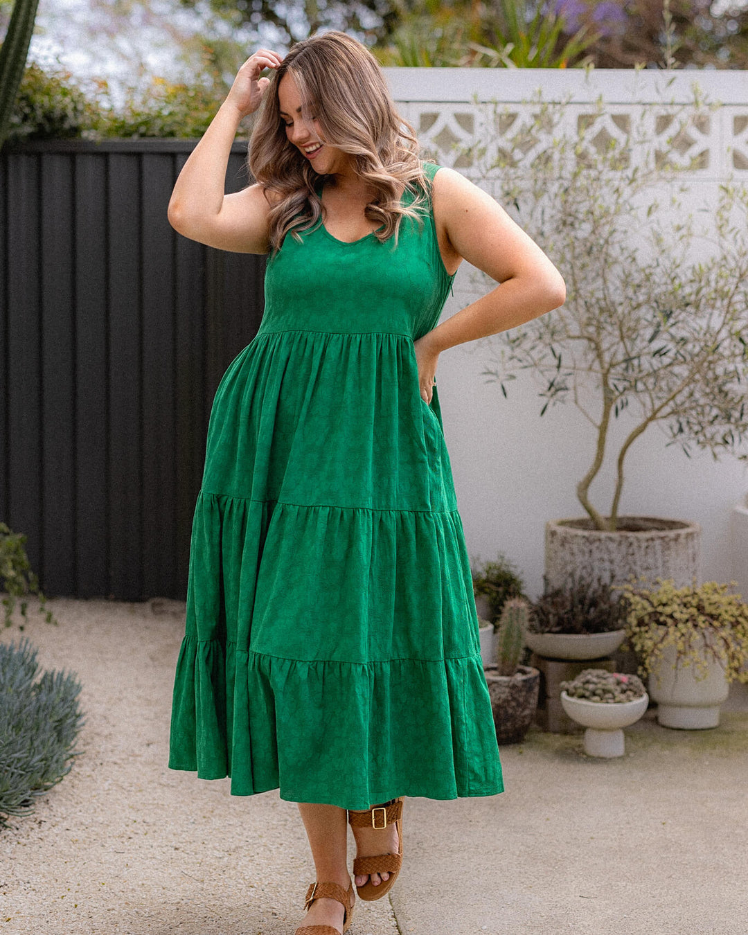 Magnolia Dress - Emerald