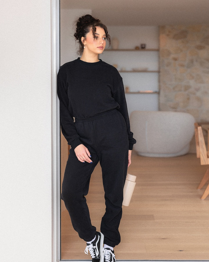 Slouchy Trackies - Black