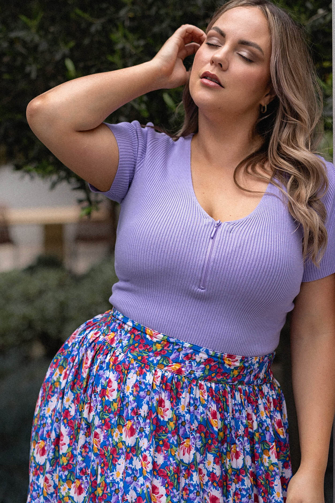 Mila Knit Top - Lavender