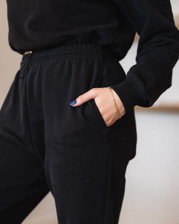 Slouchy Trackies - Black