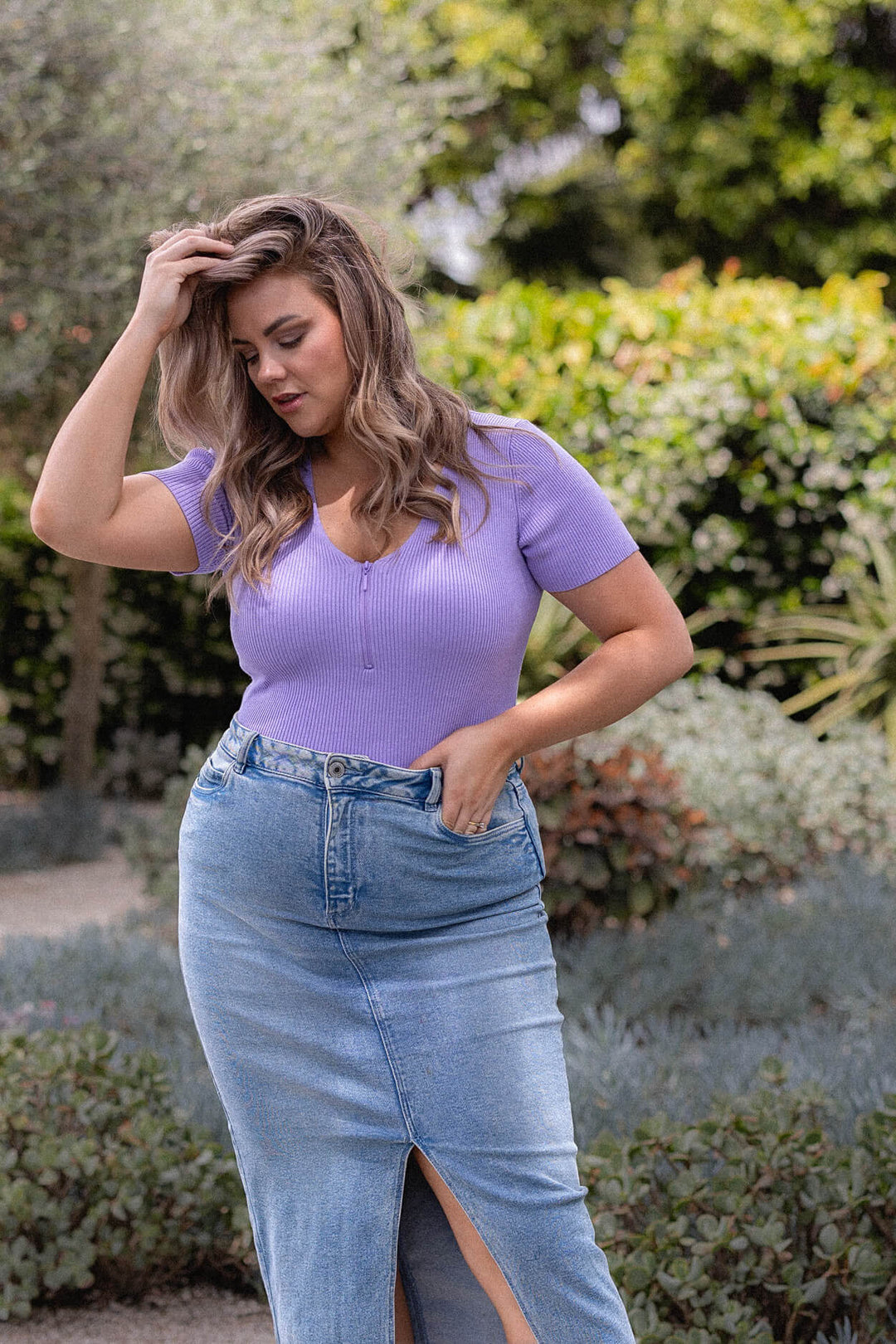 Mila Knit Top - Lavender