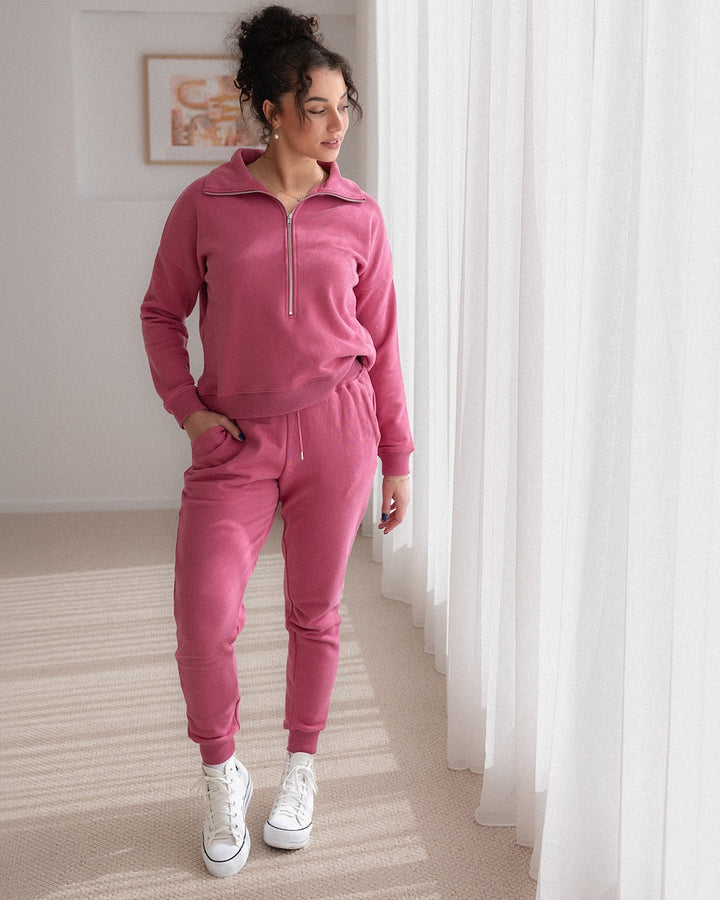 Tapered Trackies - Rose