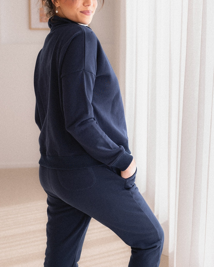 Tapered Trackies - Navy