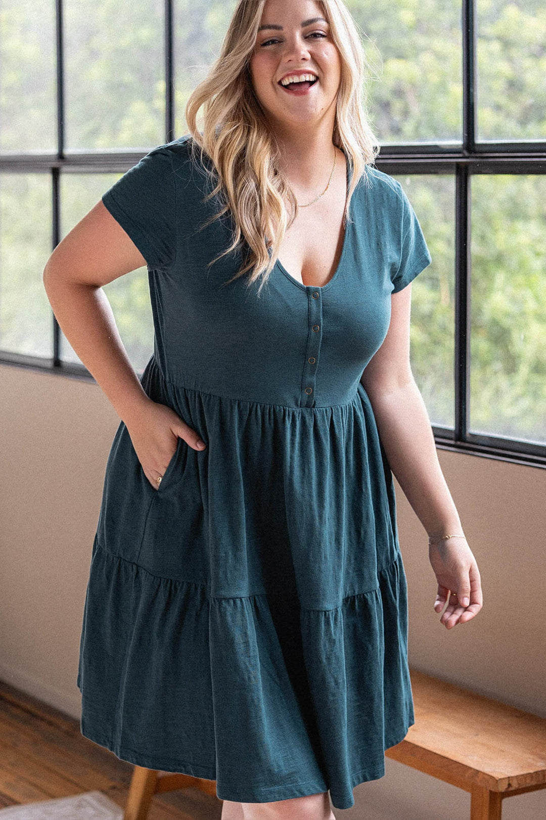 Clover Dress - Teal