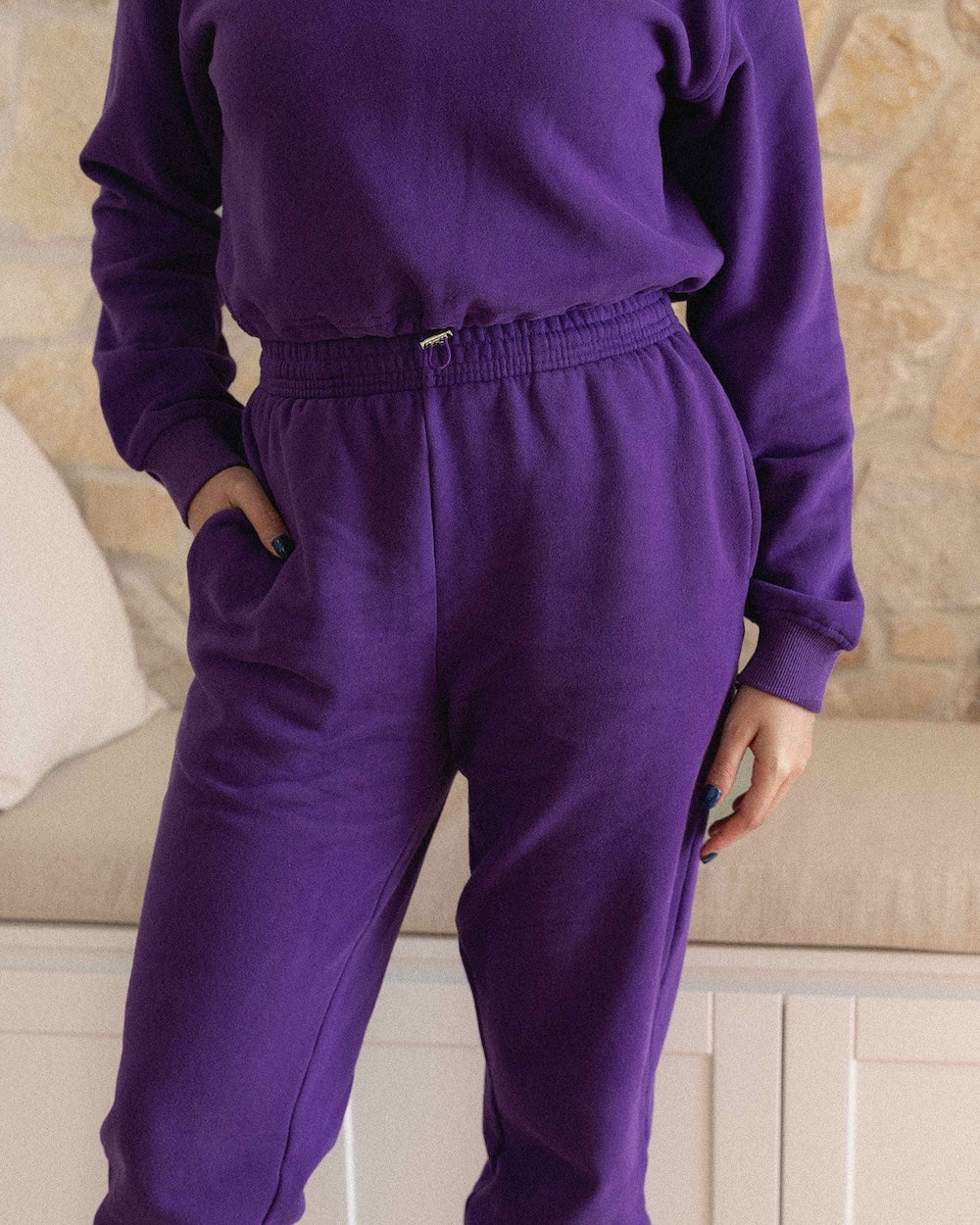 Slouchy Trackies - Purple