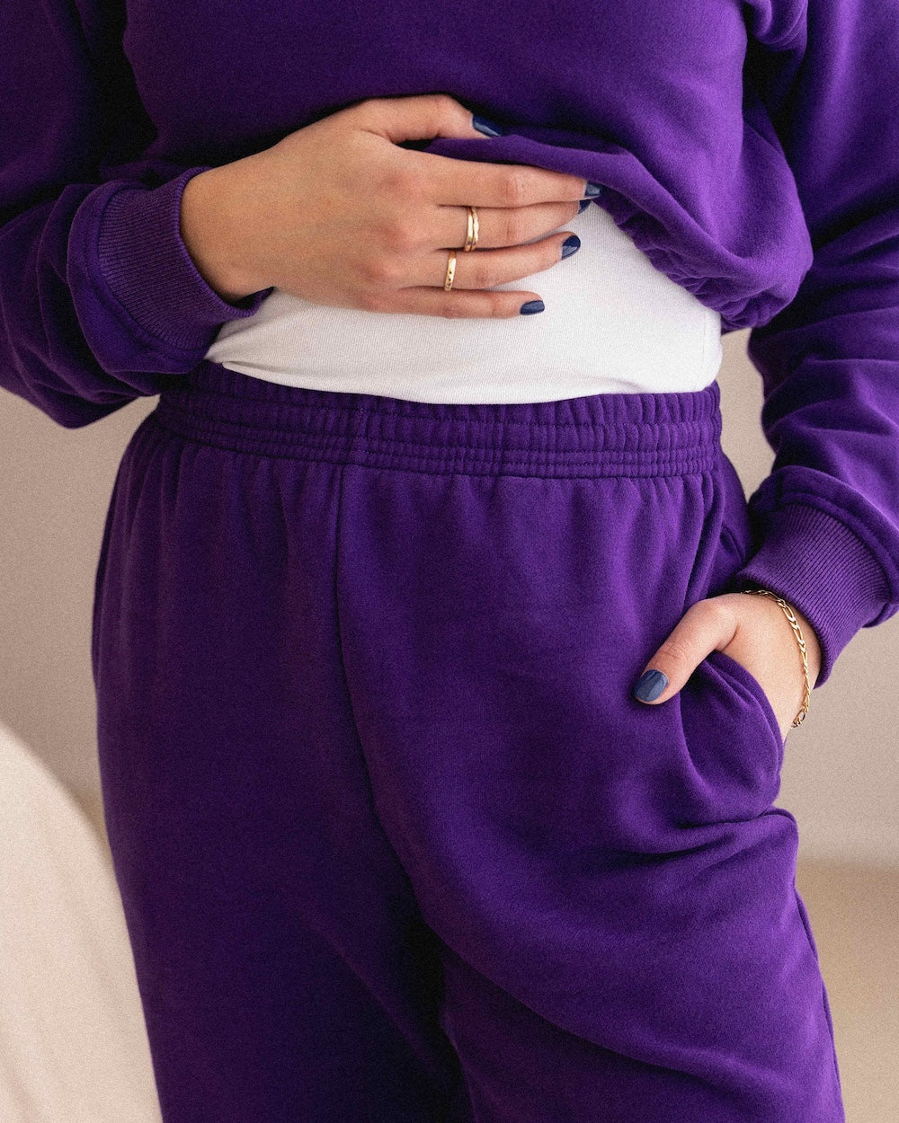 Slouchy Trackies - Purple