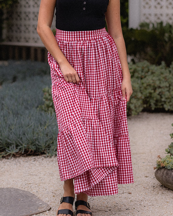 Tatum Skirt - Red Gingham