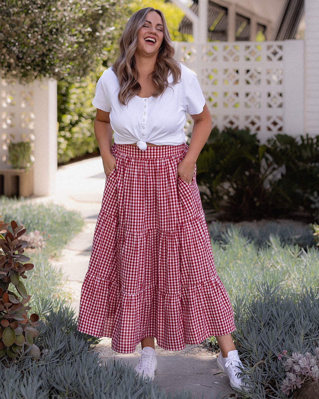 Tatum Skirt - Red Gingham