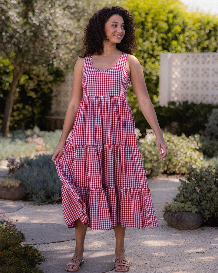 Magnolia Dress - Red Gingham