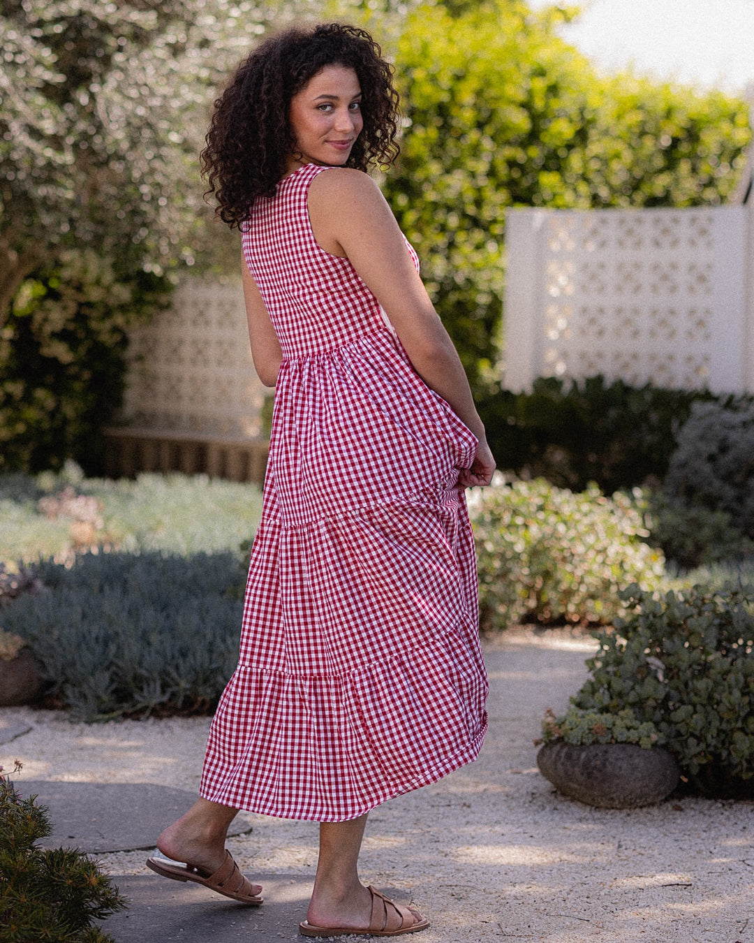 Magnolia Dress - Red Gingham