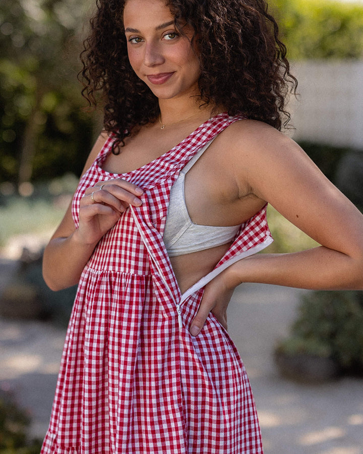 Magnolia Dress - Red Gingham