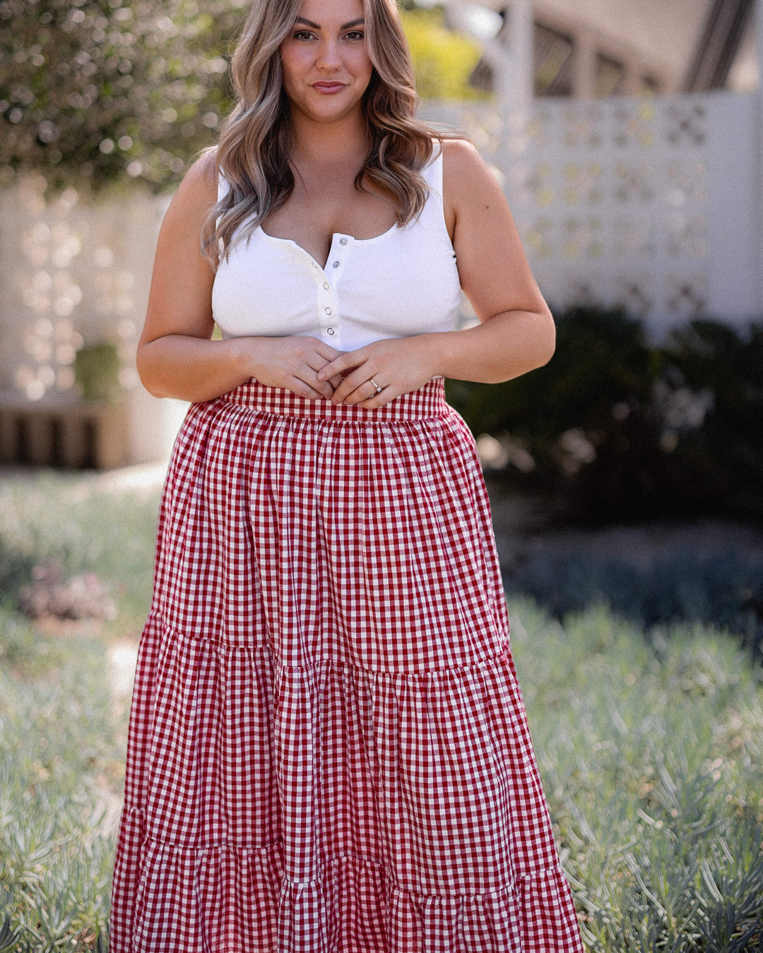 Tatum Skirt - Red Gingham