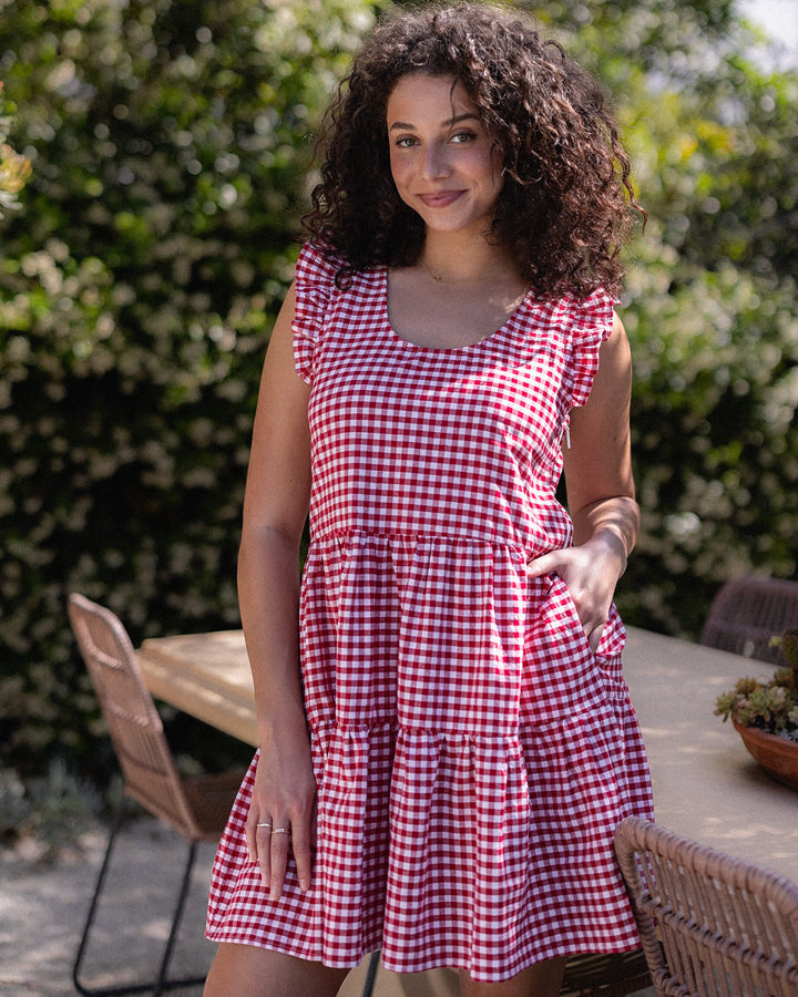 Lucy Dress - Red Gingham FINAL SALE