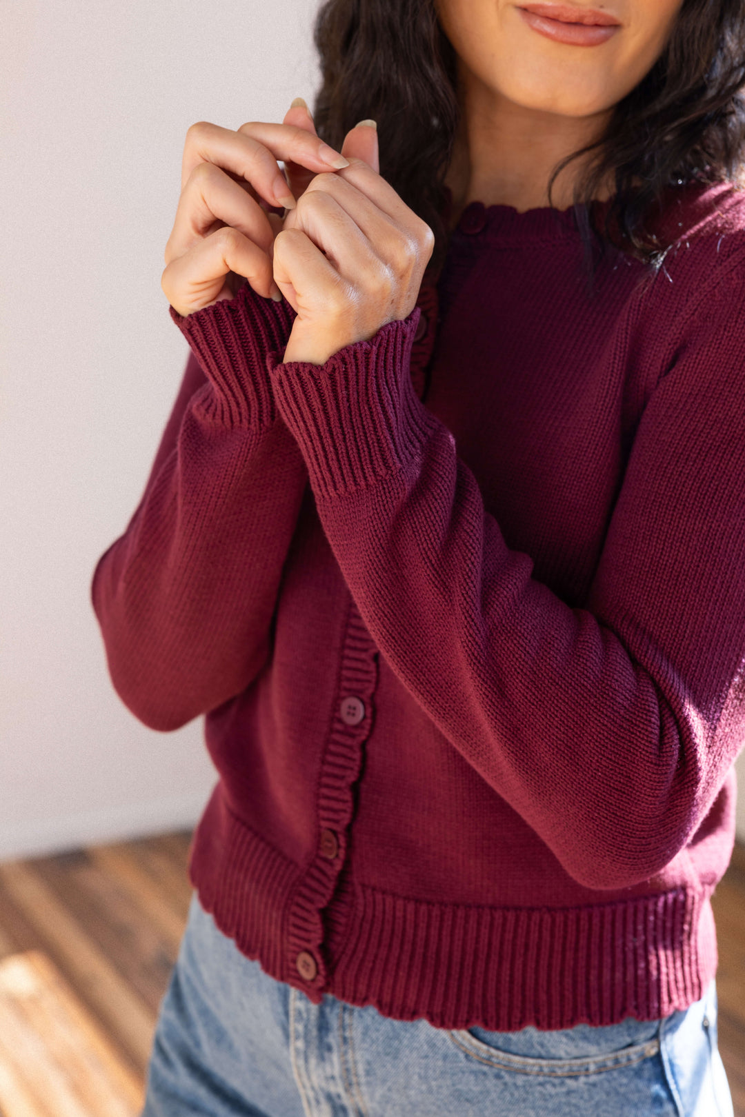 Eden Cardigan - Cabernet