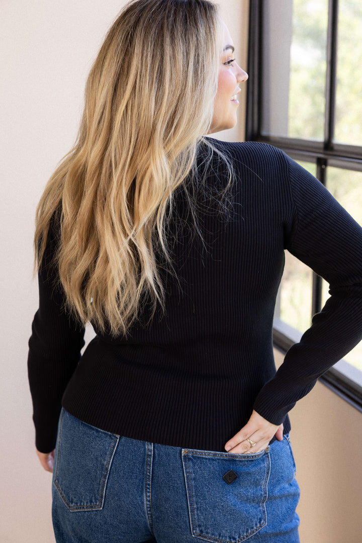 Willa Knit Top - Black Contrast