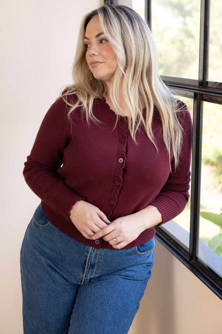 Eden Cardigan - Cabernet