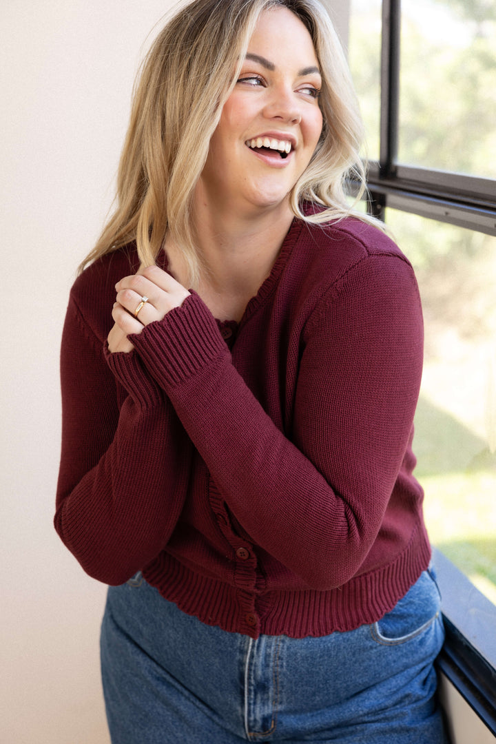 Eden Cardigan - Cabernet